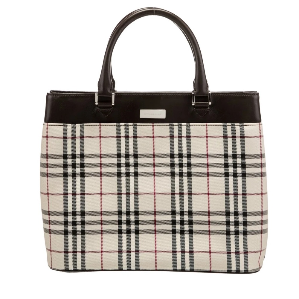 Burberry Authentic Nova Check Handle Bag with Certificate of Authenticity